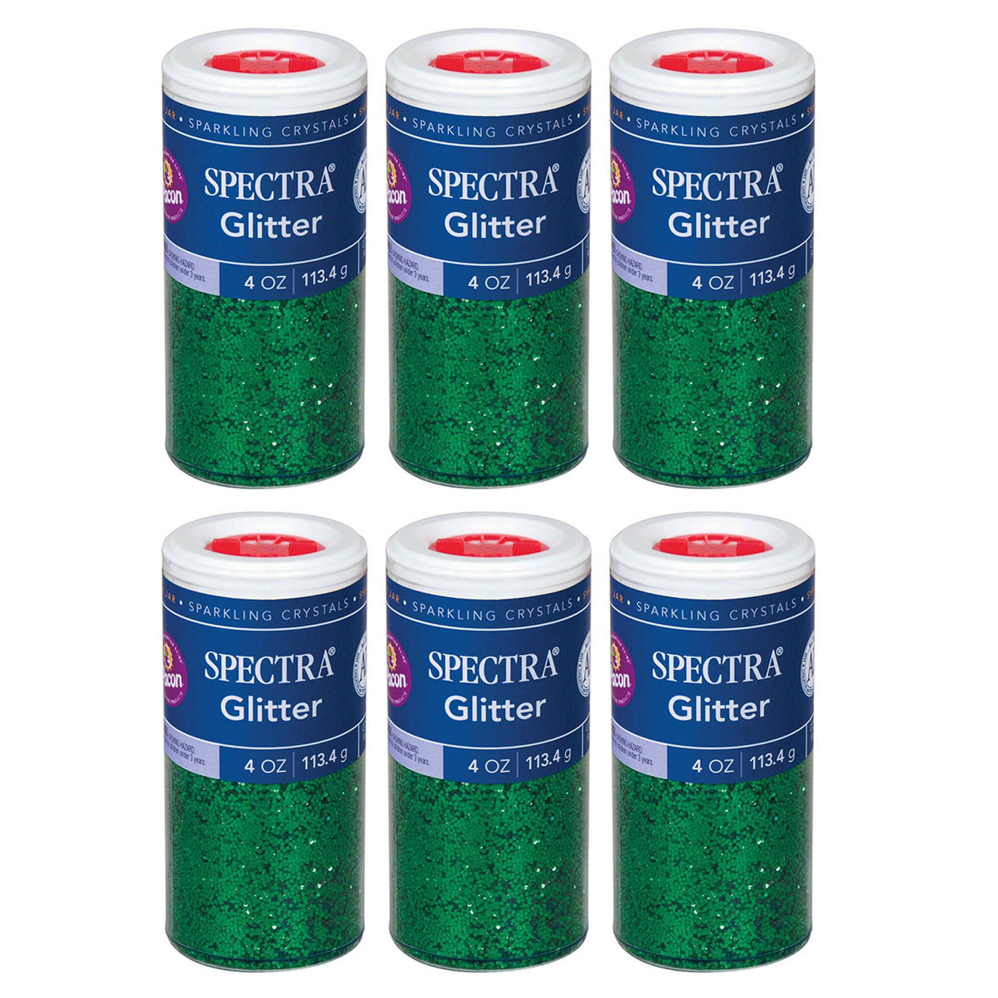 Spectra Glitter 4oz. Green, 6ct.